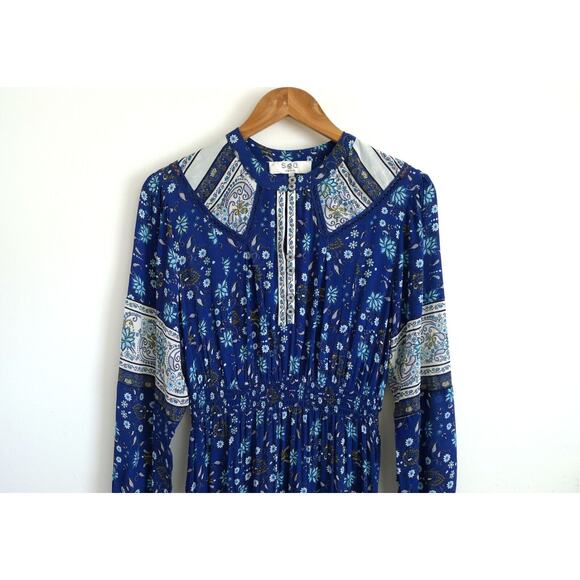 SEA NEW YORK Penelope Paisley Tiered Viscose Midi Dress Net-A-Porter XS $395 - Picture 4 of 12